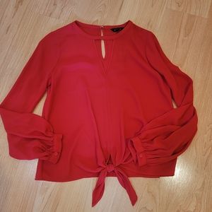 NWT Express front tie blouse size XS Petite